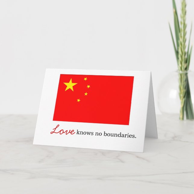 China-Adoptions-Grußkarte Karte (Vorderseite)