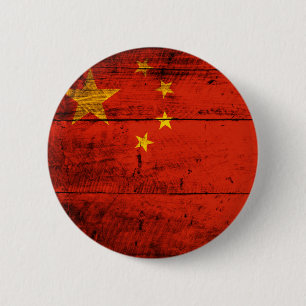 China aus Holz Button