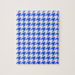 China Blau Houndstooth