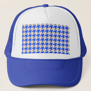 China Blau Houndstooth Truckerkappe