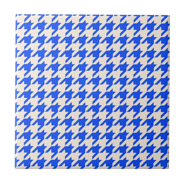 China Blue Hahnentrittmuster Fliese (Vorderseite)