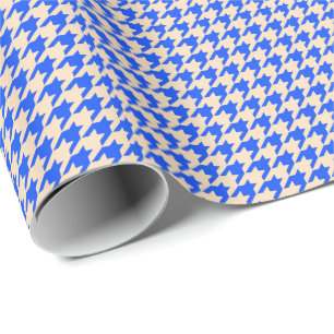 China Blue Hahnentrittmuster Geschenkpapier