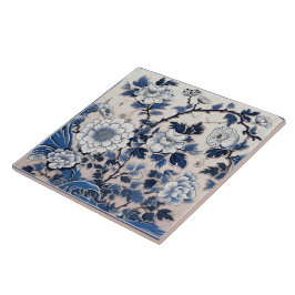 China Blue Ink Blume Art 6 Fliese