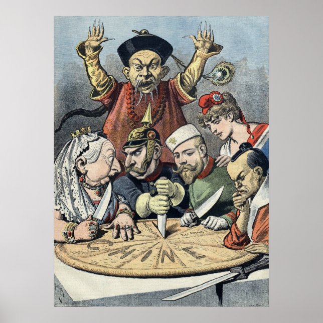 China~Cake of Kings ~politischer Cartoon 1898 Poster (Vorne)
