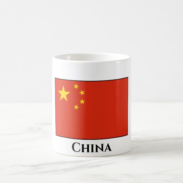 China (chinesisch) Flagge Kaffeetasse (Mittel)
