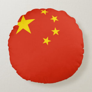 China (chinesisch) Flagge Rundes Kissen