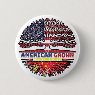China Chinesisch USA USA USA Staaten Tree Button