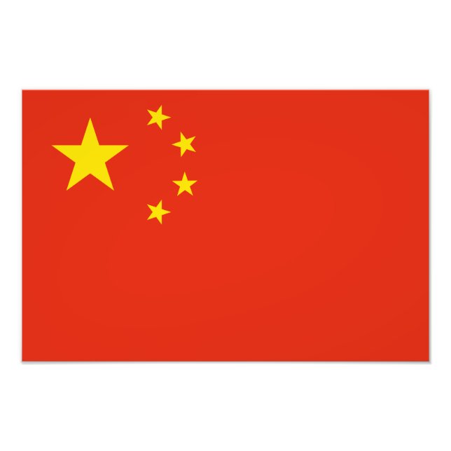 China - Chinesische Flagge Fotodruck (Vorne)
