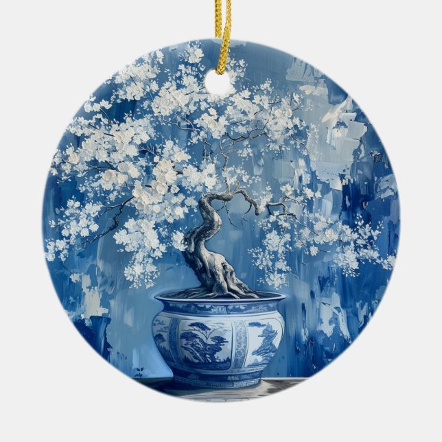 China Chinoiserie Cherry Keramik Ornament (Vorne)