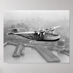 China Clipper-Flugboot über San Francisco 1922 Poster