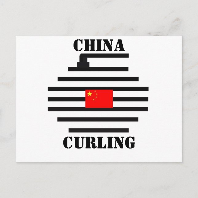 China Curling Postkarte (Vorderseite)