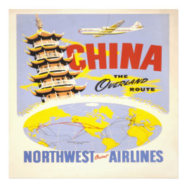 China, die Überlandroute Nordwest-Orient-Fluglinie Fotodruck