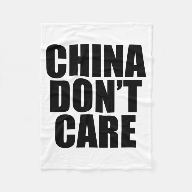 China Dont Care  Fleecedecke (Vorderseite)