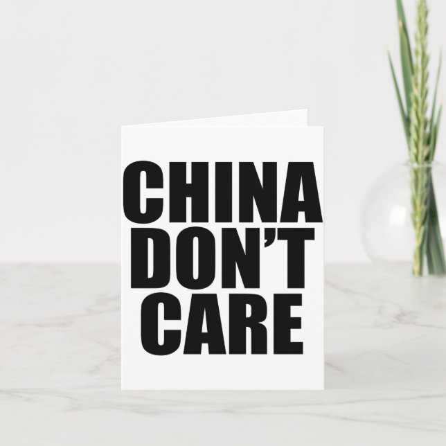 China Dont Care  Karte (Vorderseite)