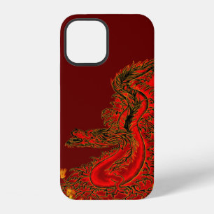 China-Drache rot-goldene Gestaltung iPhone 12 Hülle