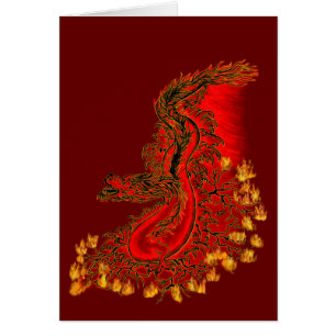 China Drachenrot und Golddesign