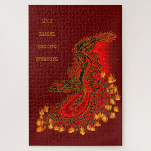 China Drachenrot und Golddesign