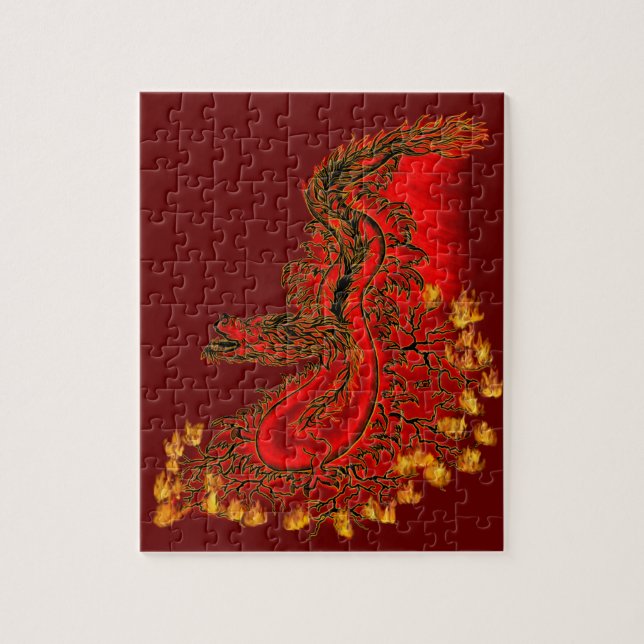 China Drachenrot und Golddesign (Vertikal)