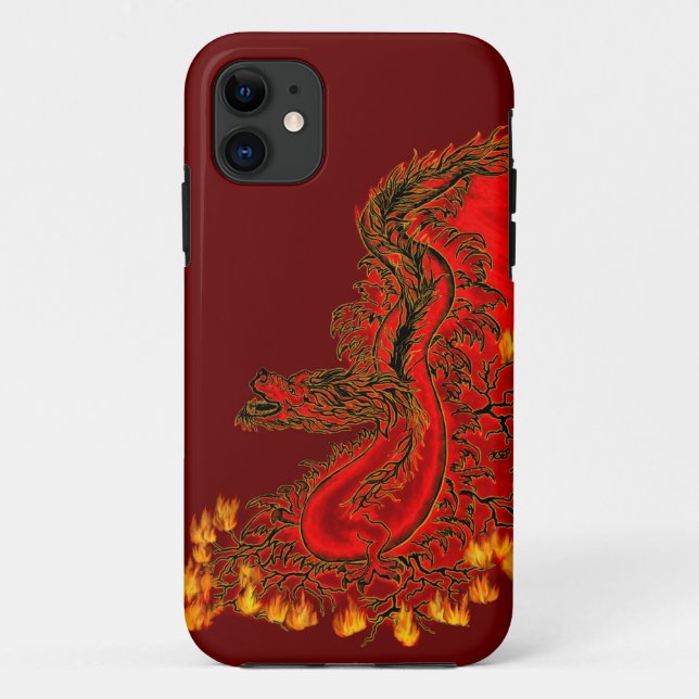 China Drachenrot und Golddesign Case-Mate iPhone Hülle (Rückseite)