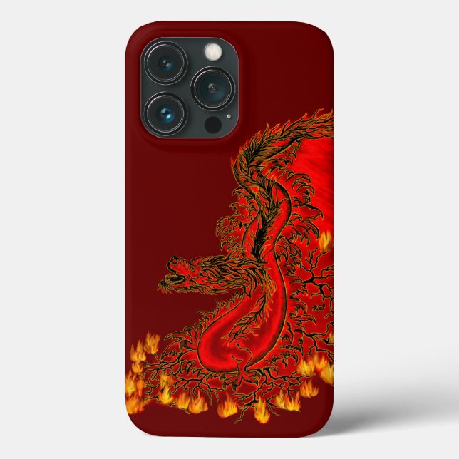 China Drachenrot und Golddesign Case-Mate iPhone Hülle (Rückseite)