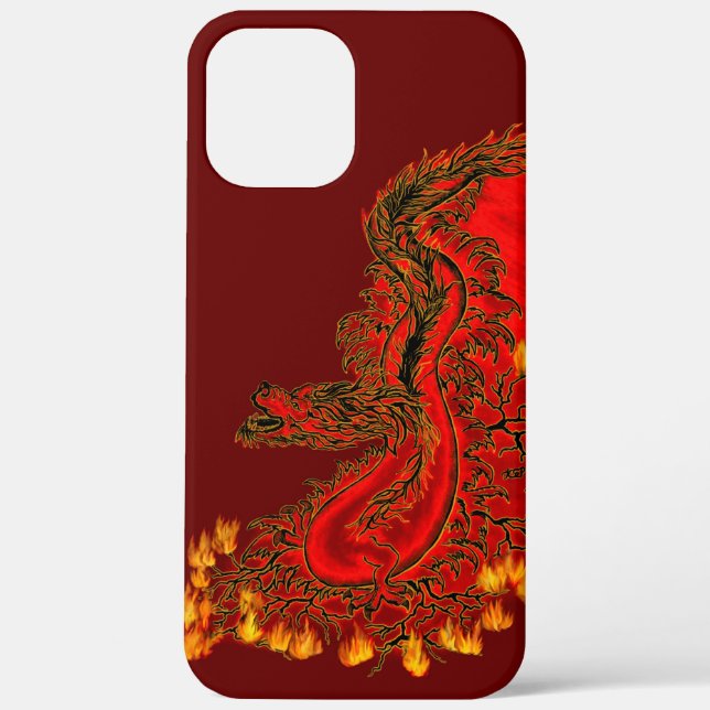 China Drachenrot und Golddesign Case-Mate iPhone Hülle (Rückseite)