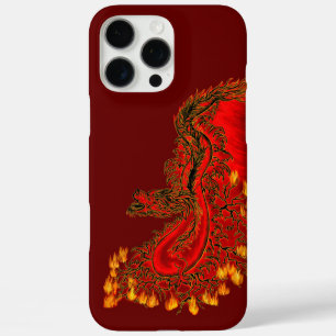 China Drachenrot und Golddesign iPhone 16 Pro Max Hülle
