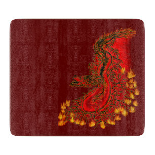 China Drachenrot und Golddesign Schneidebrett
