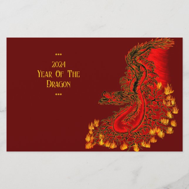 China Dragon , 2024 Jahr des Drachen Flyer (Vorne)