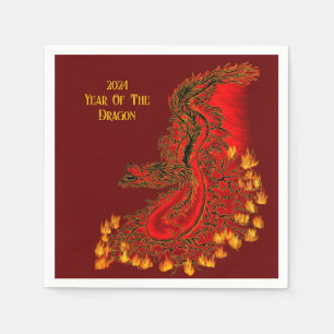 China Dragon , 2024 Jahr des Drachen Serviette