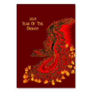 China Dragon , 2024 Jahr des Drachen Tischnummer