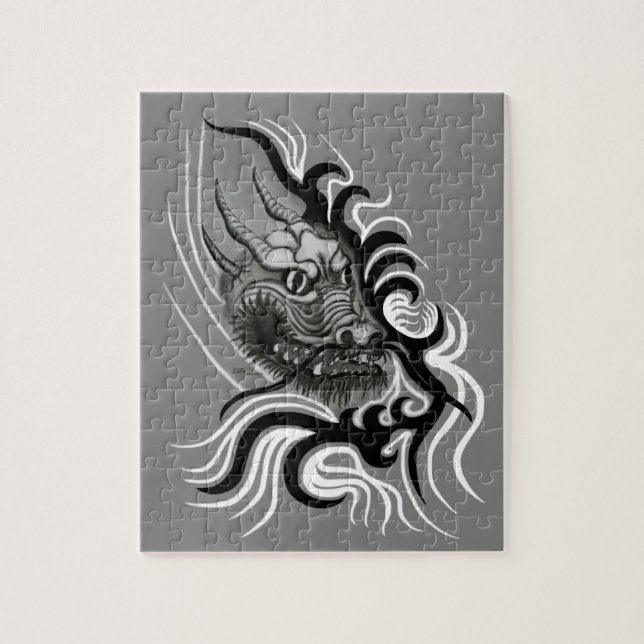 China Dragon im Tattoostil (Vertikal)