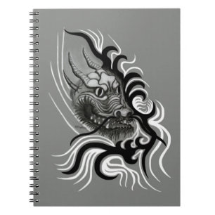 China Dragon im Tattoostil Notizblock