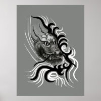 China Dragon im Tattoostil