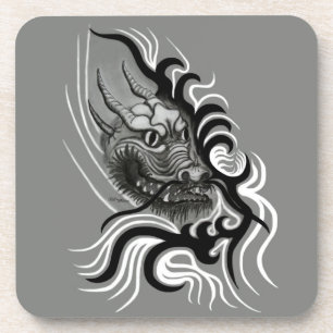China Dragon im Tattoostil Untersetzer