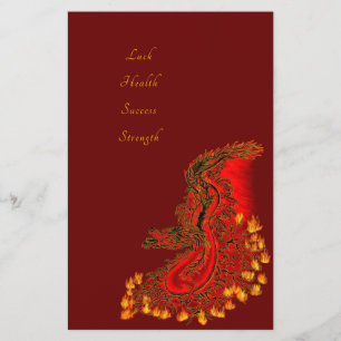 China Dragon in Rot und Gold Flyer