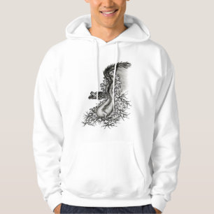China Dragon, Schwarzweiß-Design in Tattoostyl Hoodie