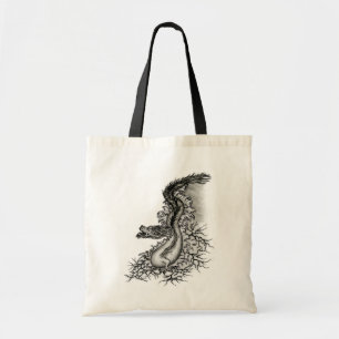 China Dragon, Schwarzweiß-Design in Tattoostyl Tragetasche