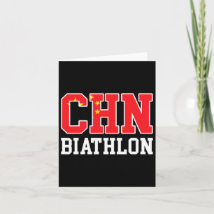 China Flag Biathlonist - Chinesischer Chn Biathlon Karte