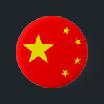 China-Flag "Classic" Button<br><div class="desc">Stellt euer Lieblingschinesisches Land dar. Dieses Design ist die klassische Darstellung der Flagge Siegel der China.</div>