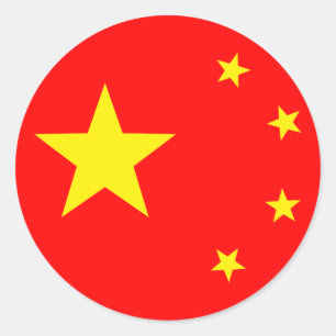 China-Flag "Classic" Runder Aufkleber