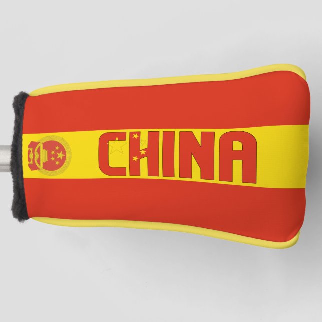 China Flag Gorgetic Patriotic Golf Headcover (Vorderseite)