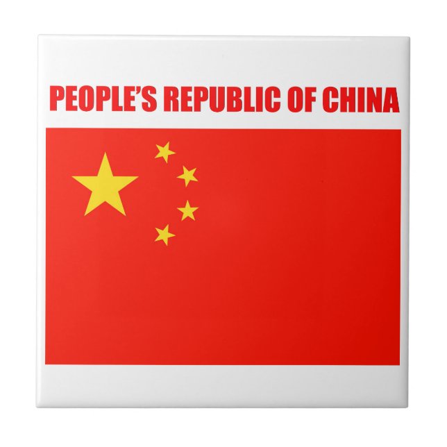 China Flag Hohe Qualität Fliese (Vorderseite)