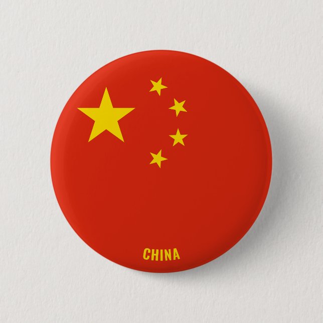 China Flag Niedlich Patriotic Button (Vorderseite)