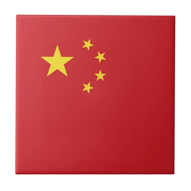 China-Flagge Fliese (Vorderseite)