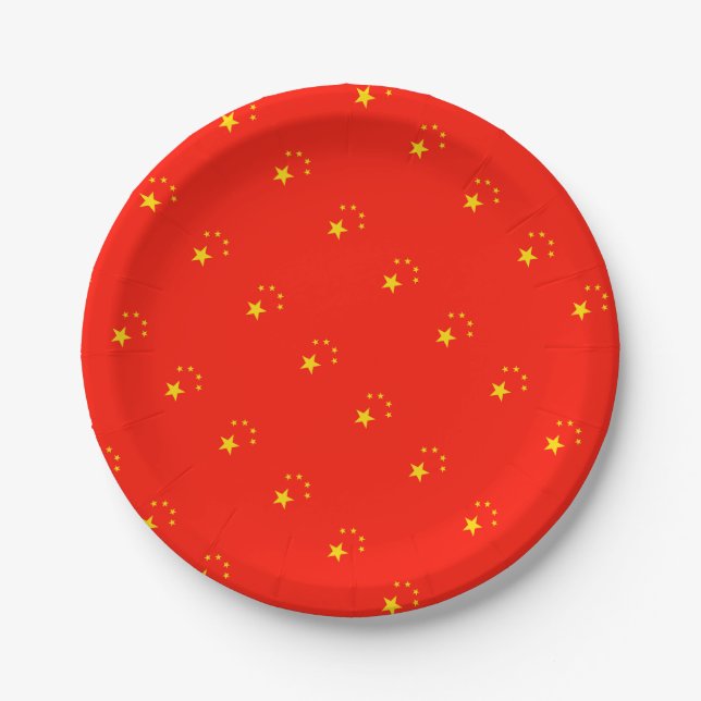 China-Flagge - hohe Qualität Pappteller (Vorderseite)