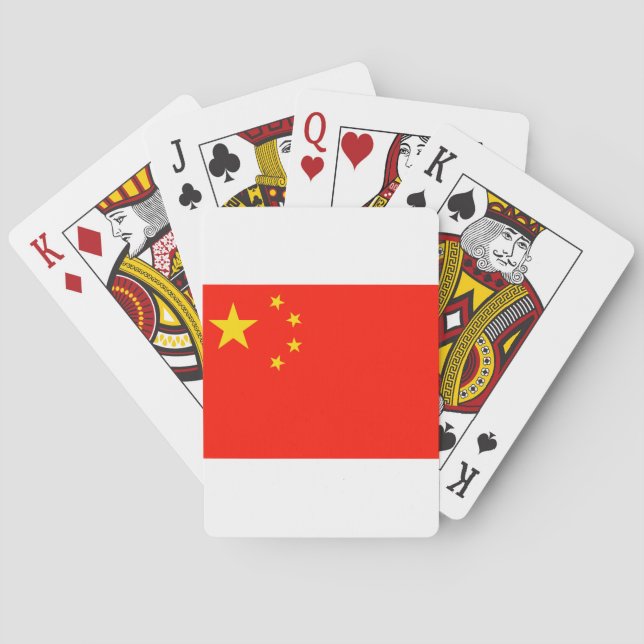 China-Flagge - hohe Qualität Spielkarten (Rückseite)