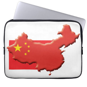 CHINA-Flagge Karte Patriotischer Computer Laptopschutzhülle