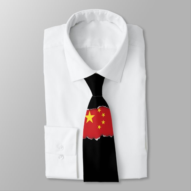 China-Flagge Krawatte (Gebunden)