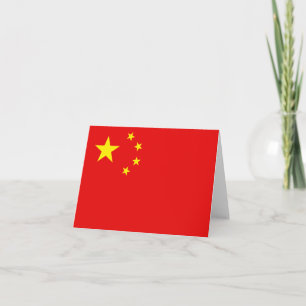 China-Flagge Notizkarte Karte