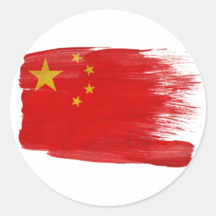 China-Flagge Runder Aufkleber